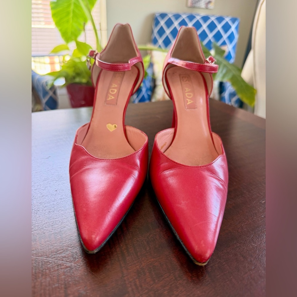 Vintage Escada Women's Red Heels, 36 1/2
